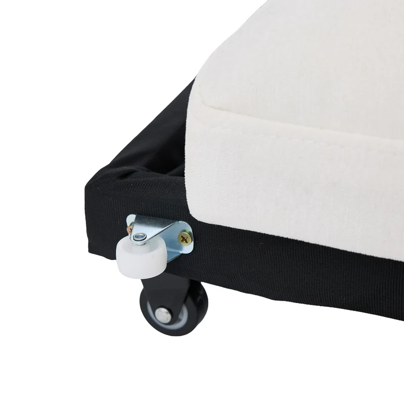 Fauteuil lit convertible tissu blanc, dossier réglable 68x95x76cm FLARELIRA