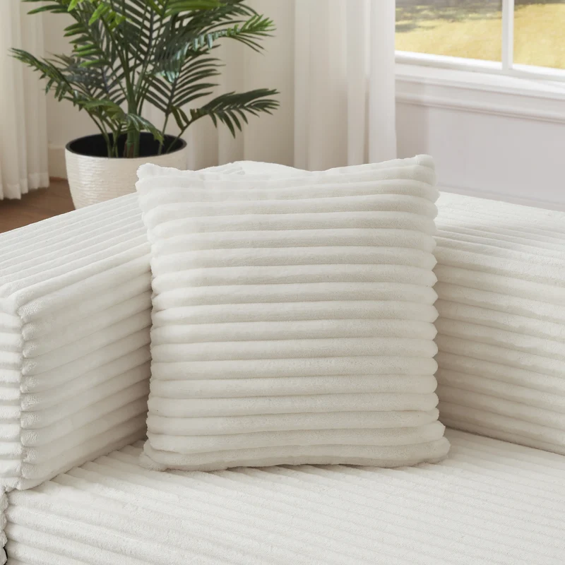 Canapé 3 places modulable sans armature, convertible en lit, velours blanc, style tatami 200x76x60cm NEXUSVORN
