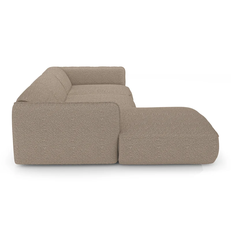 Canapé d'angle gauche LIVIA Tissu bouclette