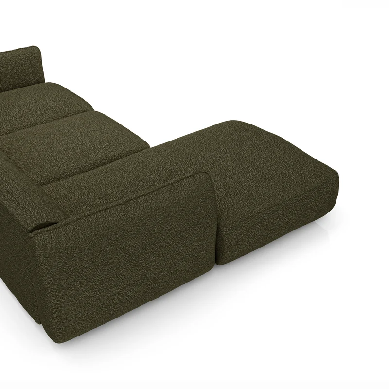 Canapé d'angle gauche LIVIA Tissu bouclette
