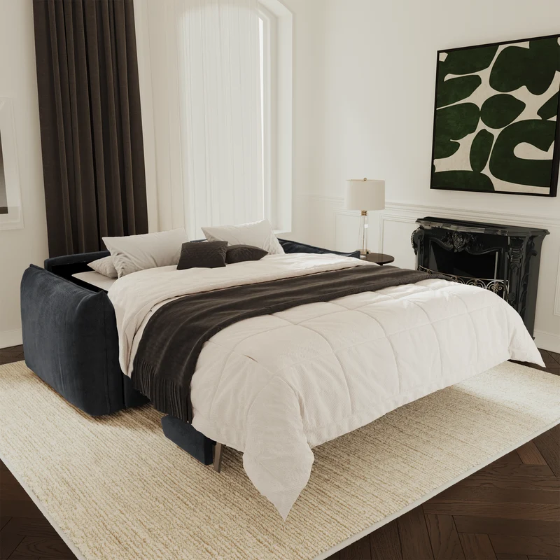 Canapé convertible matelas 140cm COCO Velours