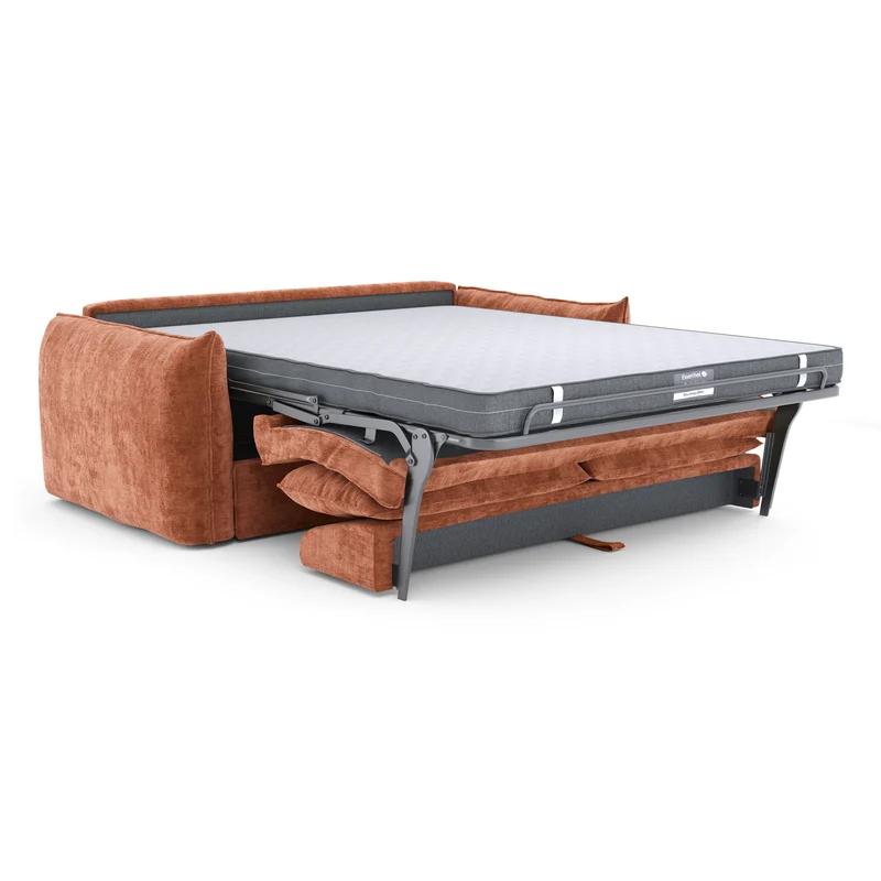 Canapé convertible matelas 160cm COCO Velours gaufré