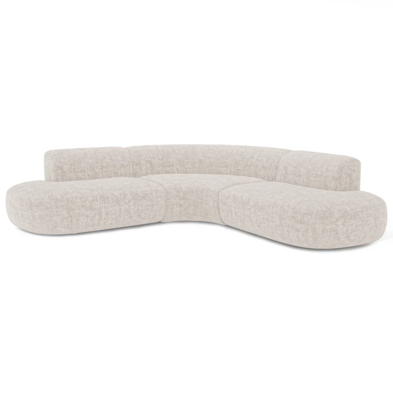 Canapé grand angle DREAM Velours texturé