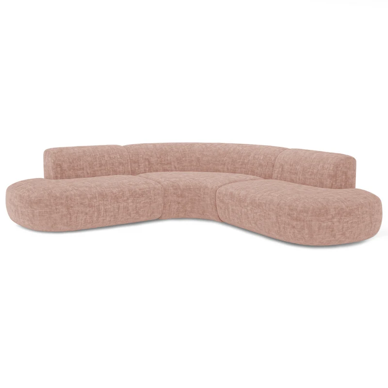 Canapé grand angle DREAM Velours texturé