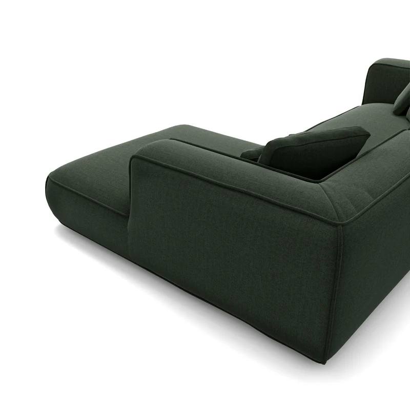 Canapé d'angle droit 280cm ROMY Tissu tramé toucher doux