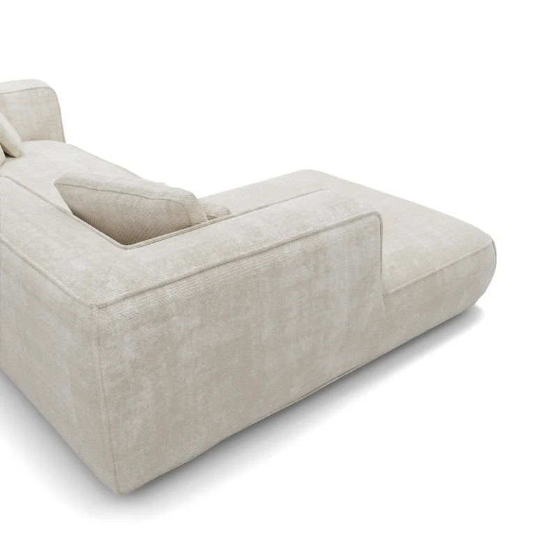 Canapé d'angle gauche 280cm ROMY Velours tramé