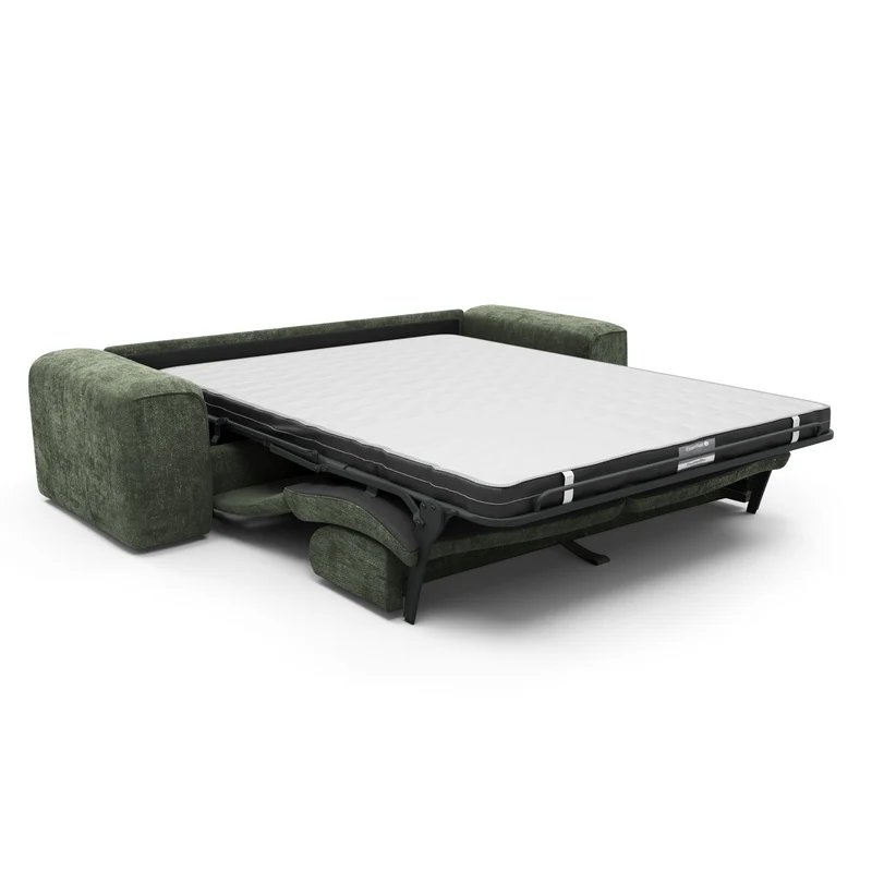 Canapé convertible express matelas Dunlopillo 160cm NOVA Velours tramé