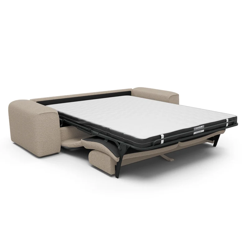 Canapé convertible express matelas Dunlopillo 160cm NOVA Tissu Bouclette
