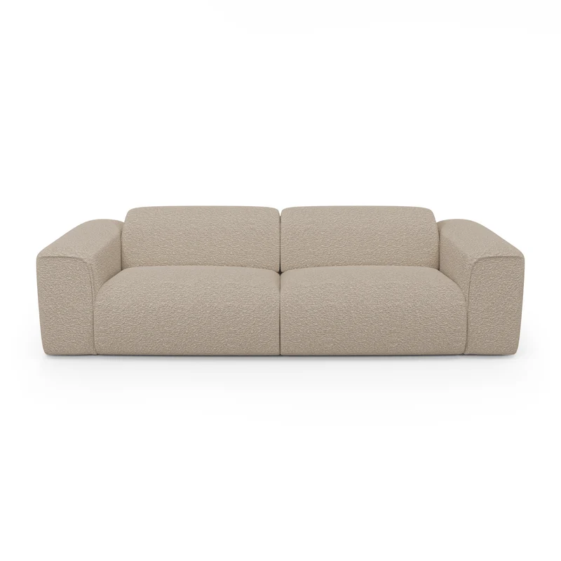 Canapé convertible express matelas Dunlopillo 160cm NOVA Tissu Bouclette
