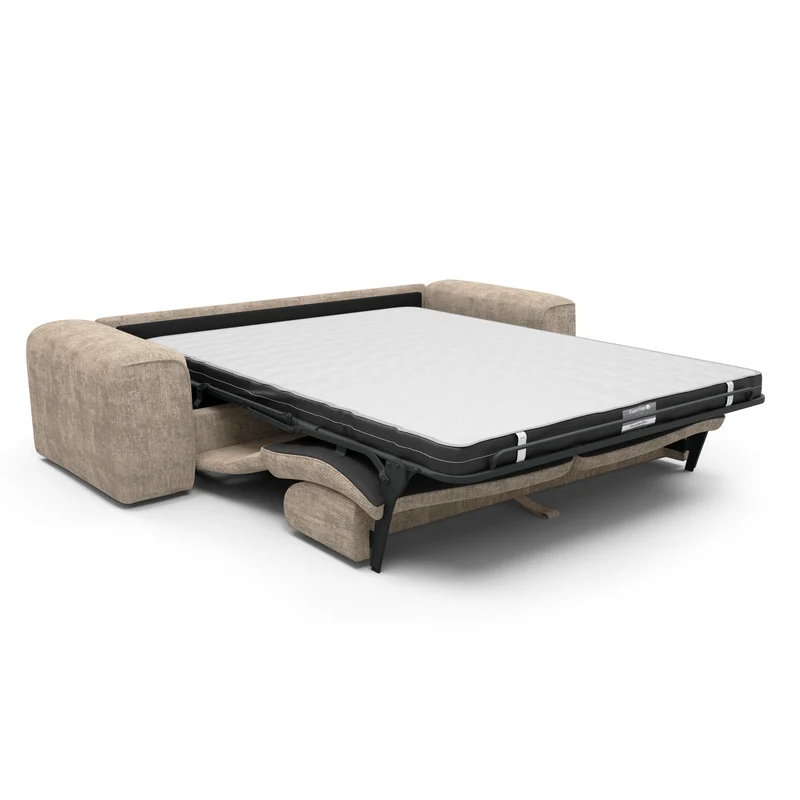 Canapé convertible express matelas Dunlopillo 140cm NOVA Velours tramé