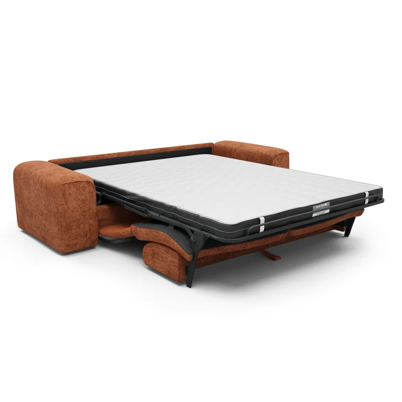 Canapé convertible express matelas Dunlopillo 140cm NOVA Velours tramé