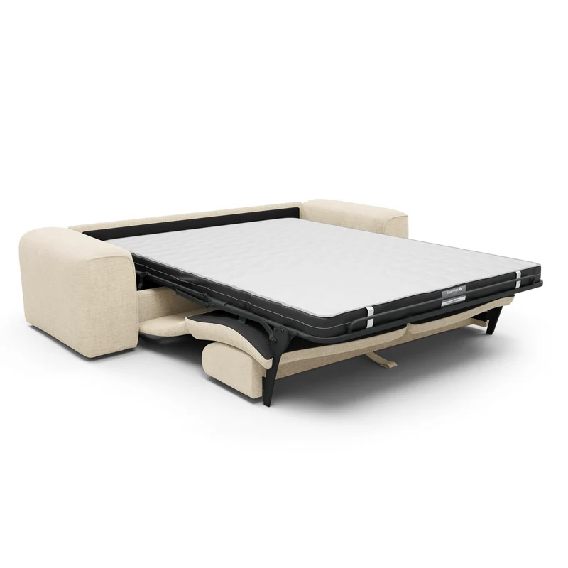 Canapé convertible express matelas Dunlopillo 140cm NOVA Velours à motifs