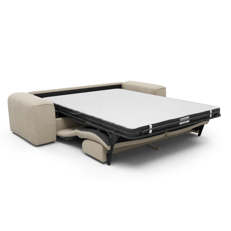 Canapé convertible express matelas Dunlopillo 140cm NOVA Velours à motifs