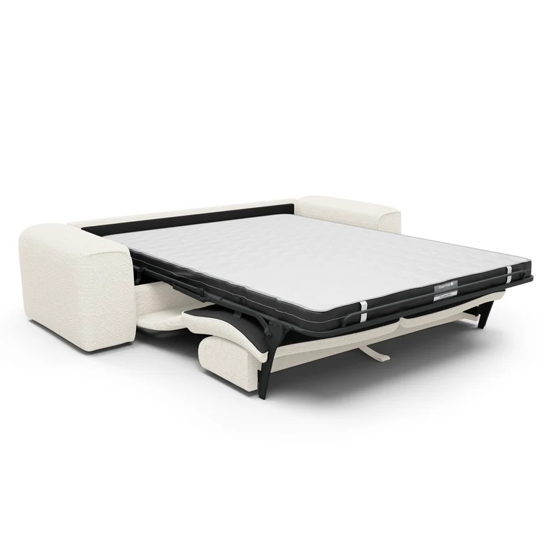 Canapé convertible express matelas Dunlopillo 140cm NOVA Tissu bouclette