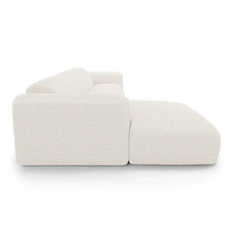 Canapé d'angle gauche convertible express matelas Dunlopillo 140cm NOVA Tissu bouclette