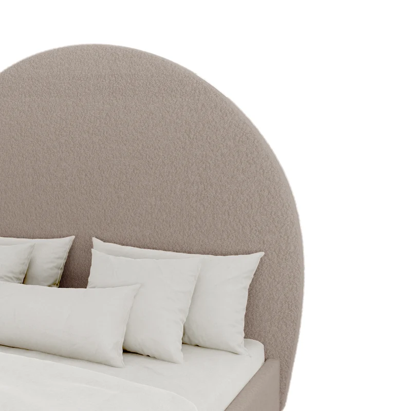 Lit 180cm AMETSA Tissu bouclette
