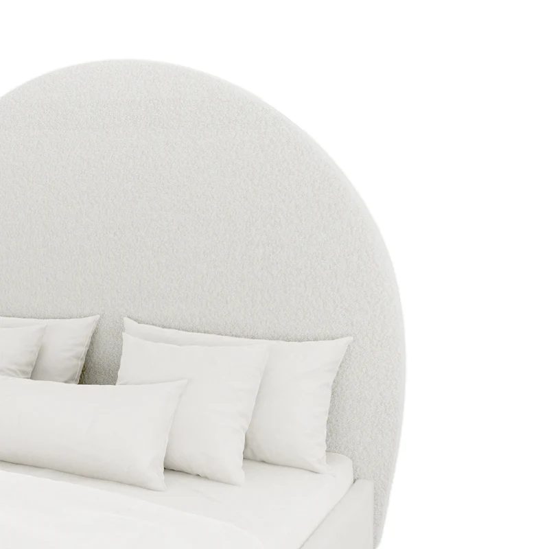 Lit 160cm AMETSA Tissu bouclette