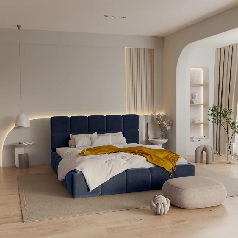 Lit coffre 160cm ONEIRA Velours