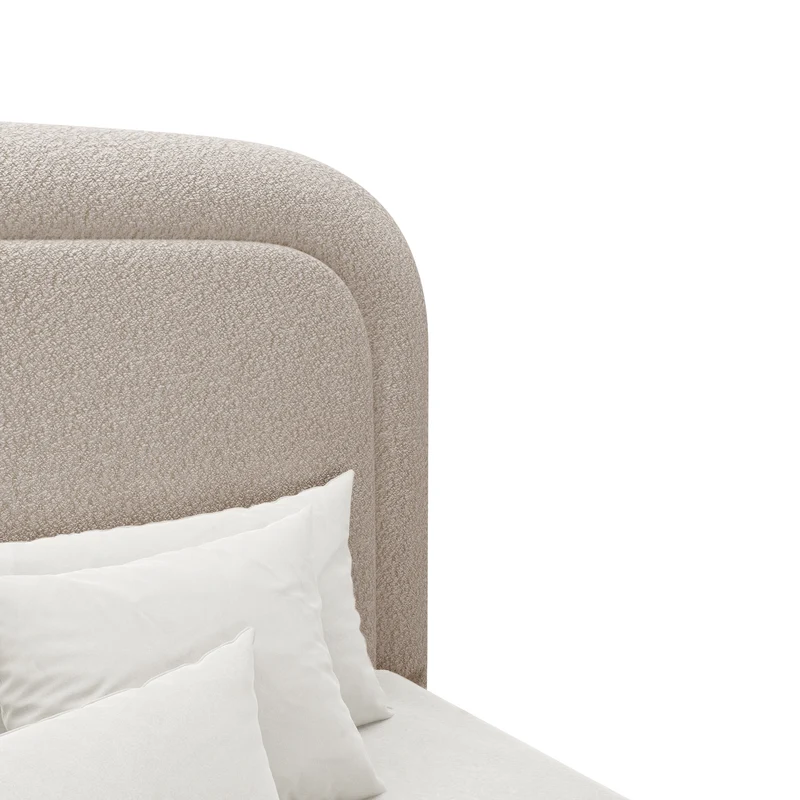 Lit coffre 160cm SELENIA Tissu bouclette