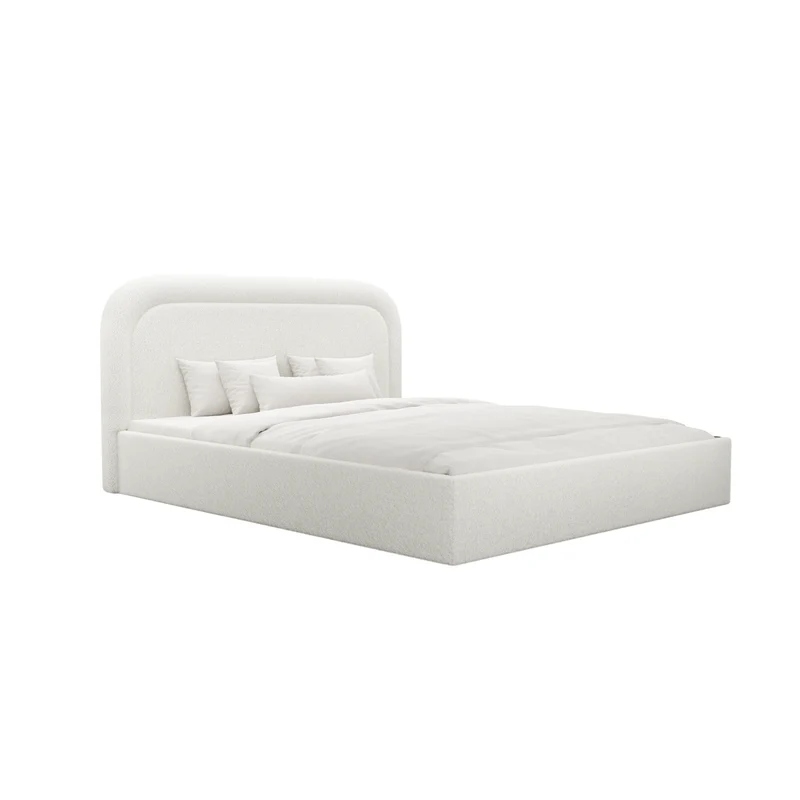 Lit coffre 180cm SELENIA Tissu bouclette