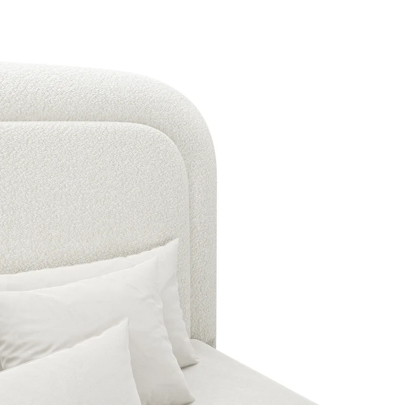 Lit coffre 180cm SELENIA Tissu bouclette