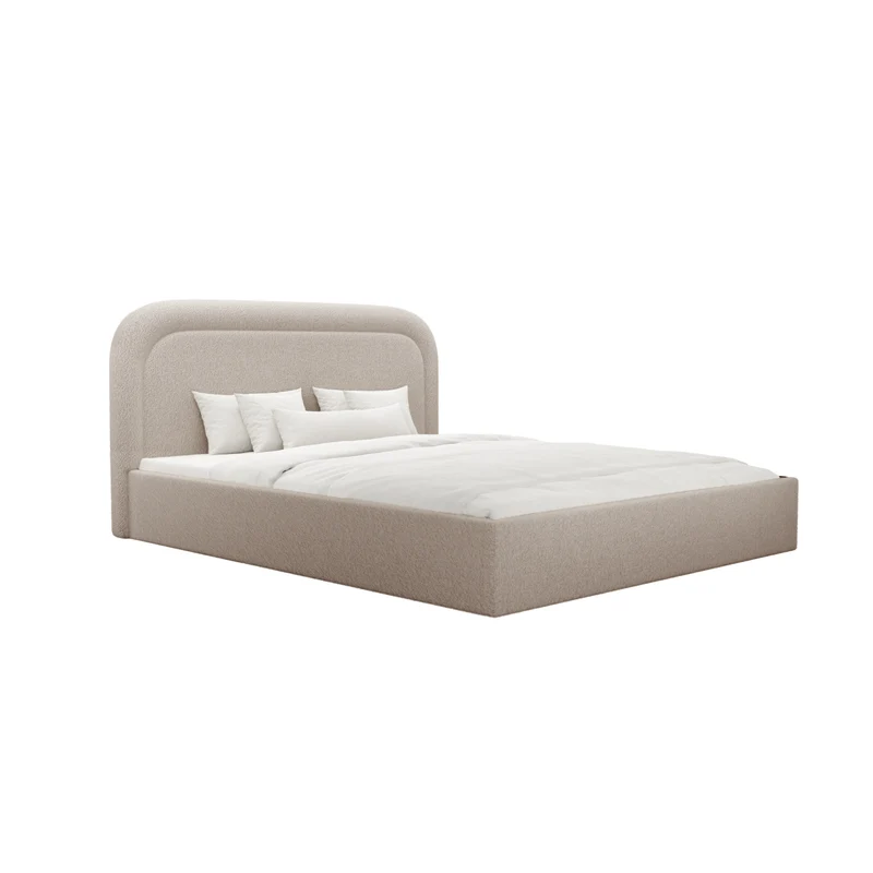 Lit coffre 180cm SELENIA Tissu bouclette