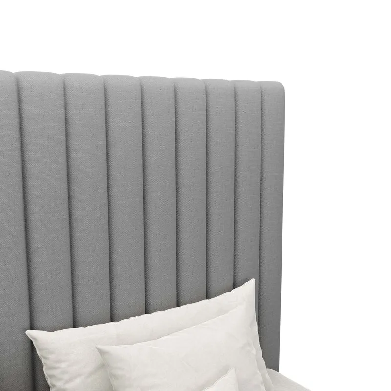 Lit coffre 180cm HERA Tissu tramé