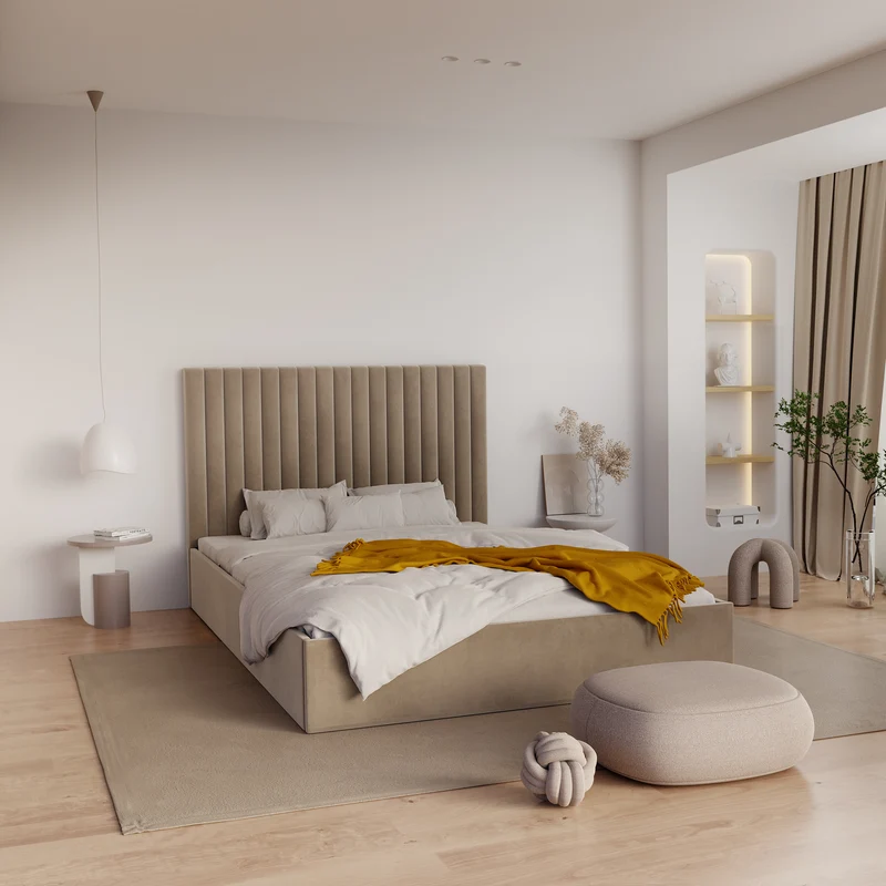 Lit coffre 160cm HERA Velours