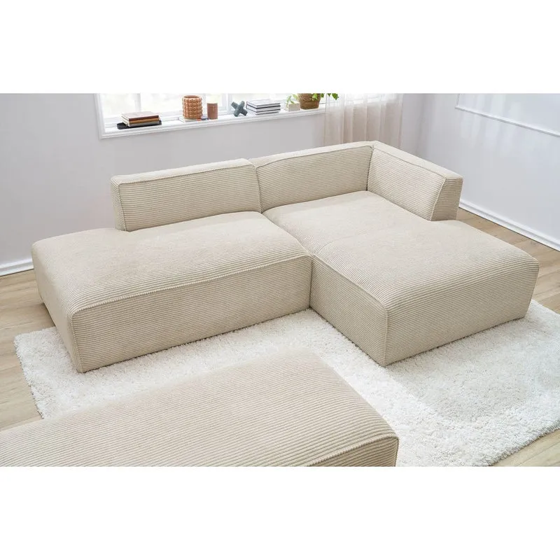 Canapé d'angle avec pouf Megève