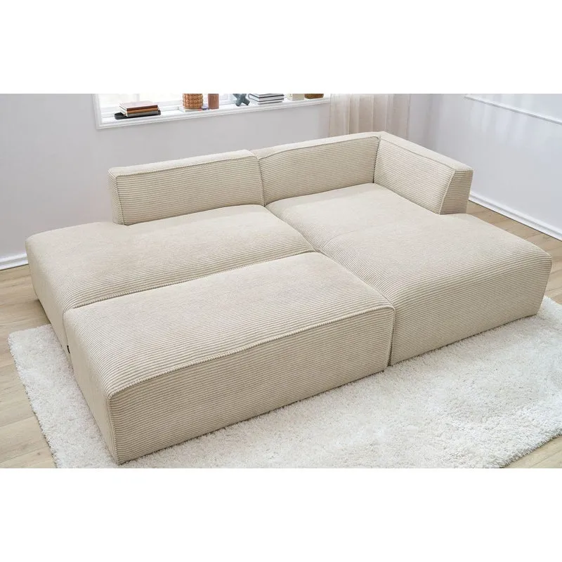 Canapé d'angle avec pouf Megève