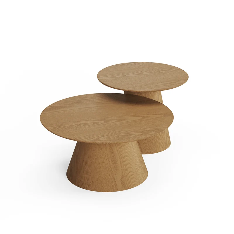 Lot de 2 tables basses gigognes JARI