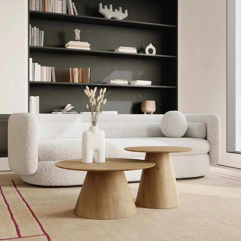 Lot de 2 tables basses gigognes JARI