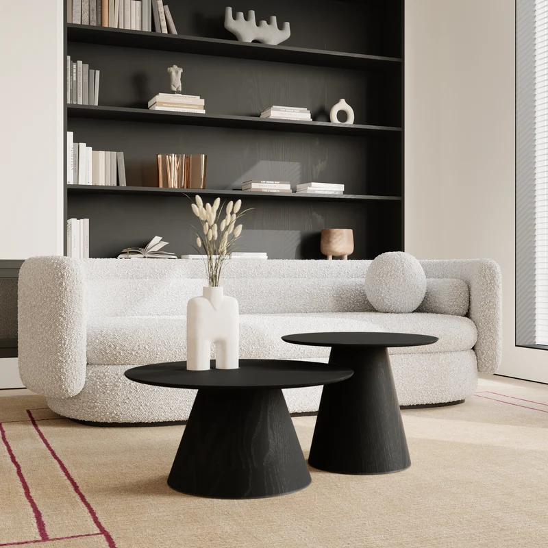 Lot de 2 tables basses gigognes JARI