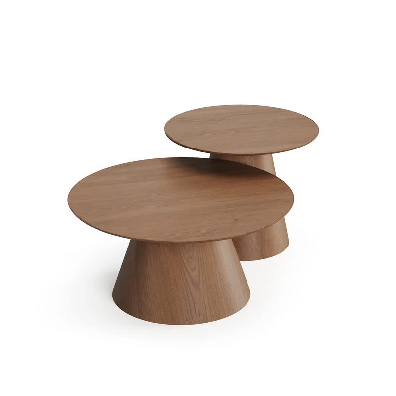 Lot de 2 tables basses gigognes JARI