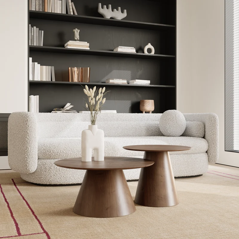 Lot de 2 tables basses gigognes JARI