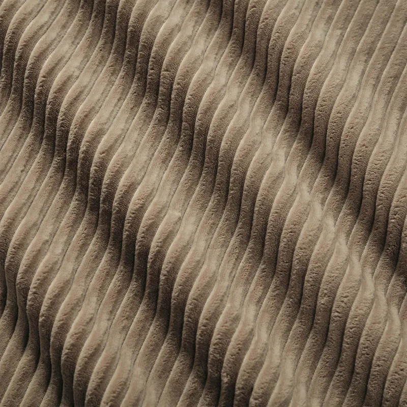 Canapé d'angle modulable en velours côtelé marron, grand confort, 204x177cm MOMENTUMNEXXX