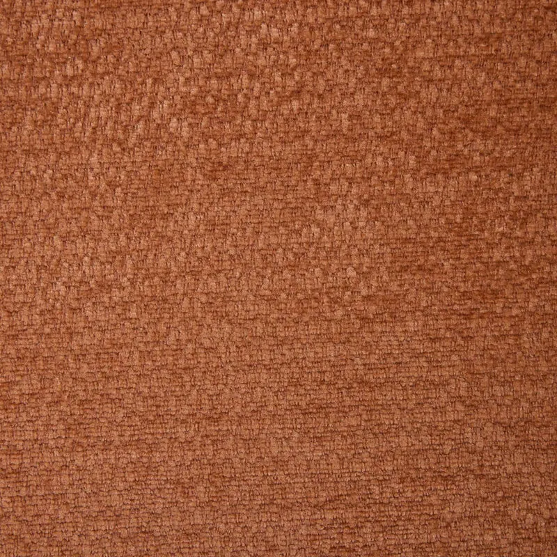 Chaise de salle à manger en chenille orange avec accoudoirs, pieds en laiton antique FLAREMERID
