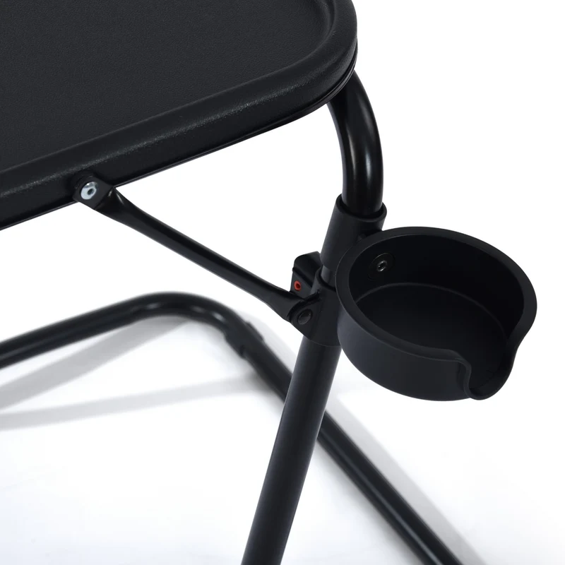 Table à point réglable en hauteur H49-70cm et pliable BASELINE BLACK