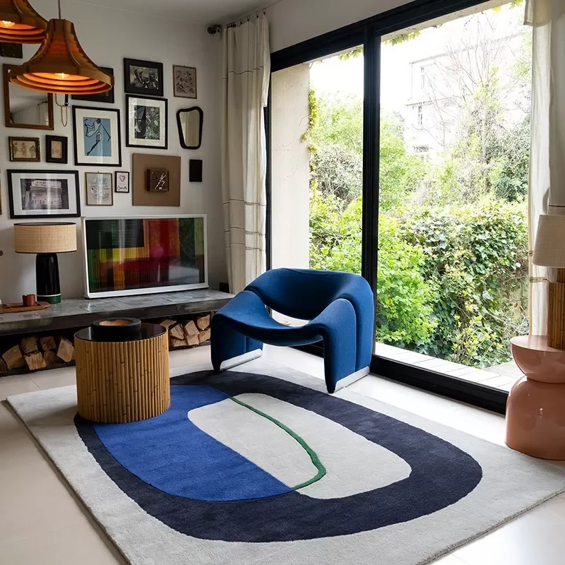 Tapis Inclusion Bleu Outremer