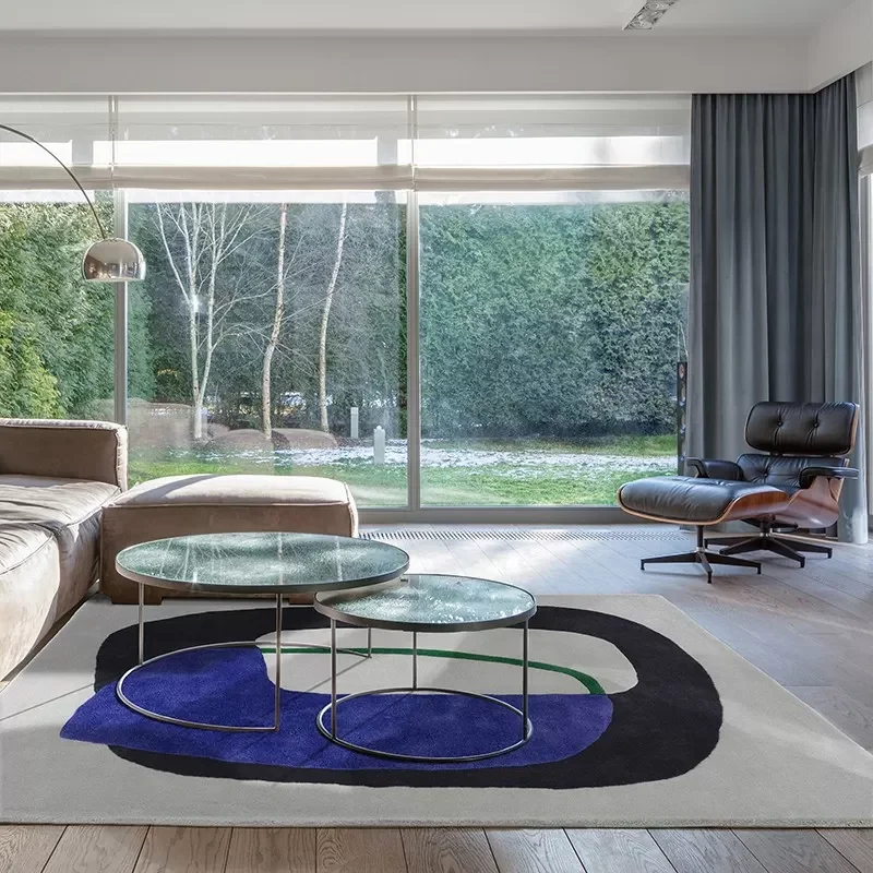 Tapis Inclusion Bleu Outremer