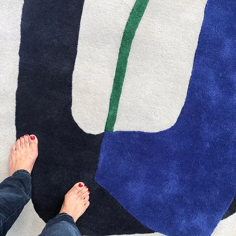 Tapis Inclusion Bleu Outremer