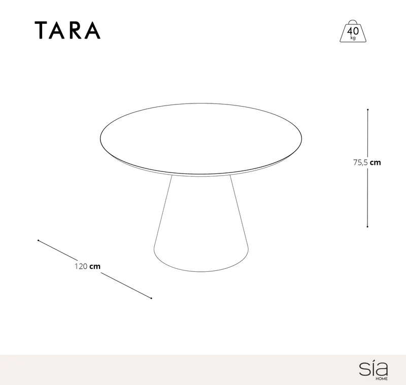 Table à manger TARA 120cm