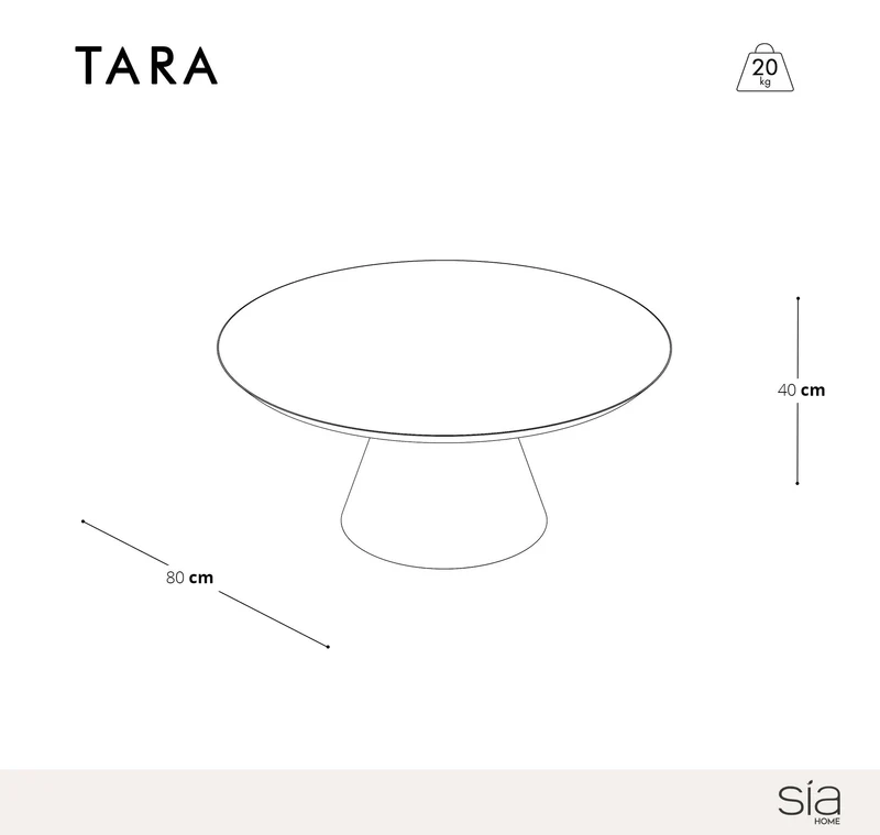 Table basse TARA 80cm