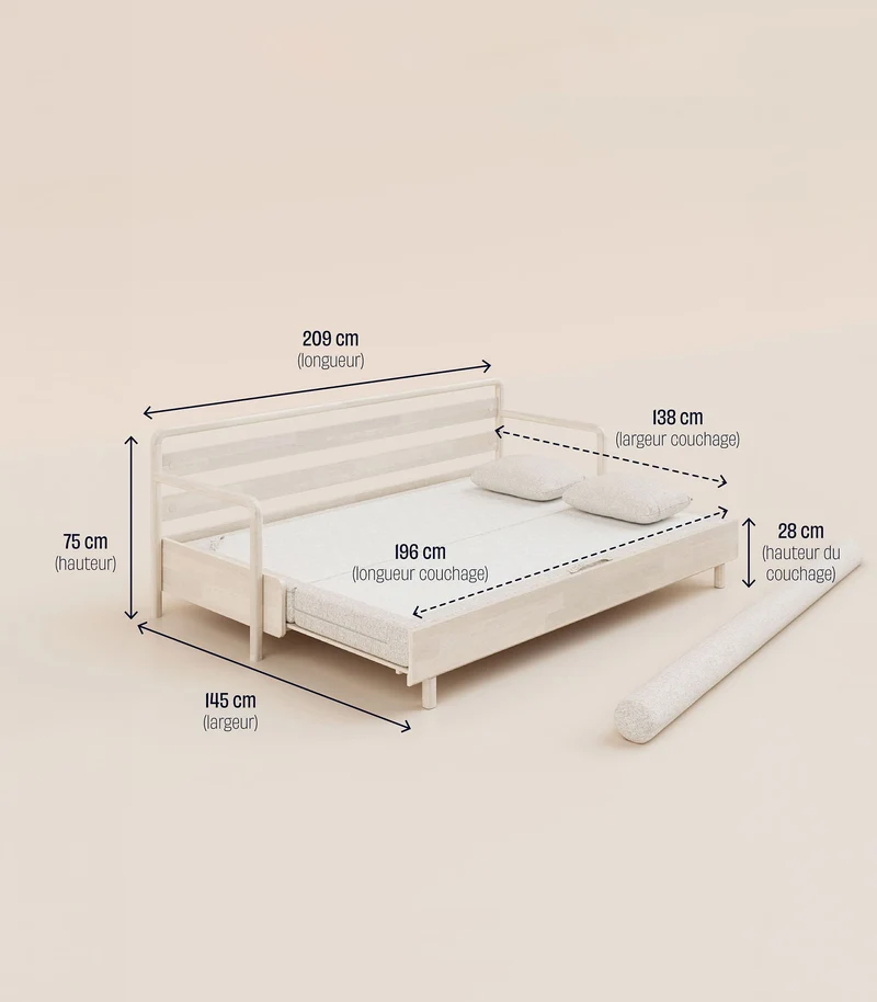 Canapé-lit - Beige