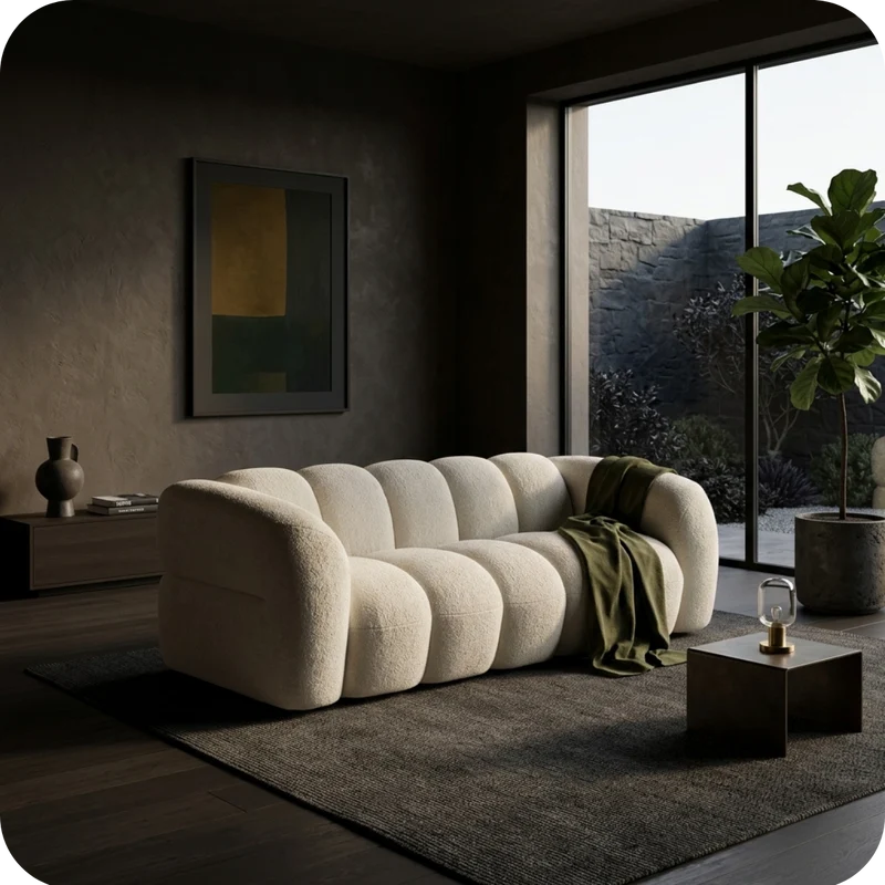 LUGANO 3 - seater sofa light sand