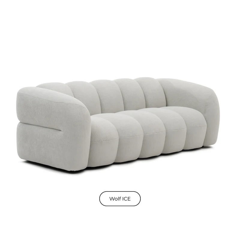 LUGANO 3 - seater sofa light grey