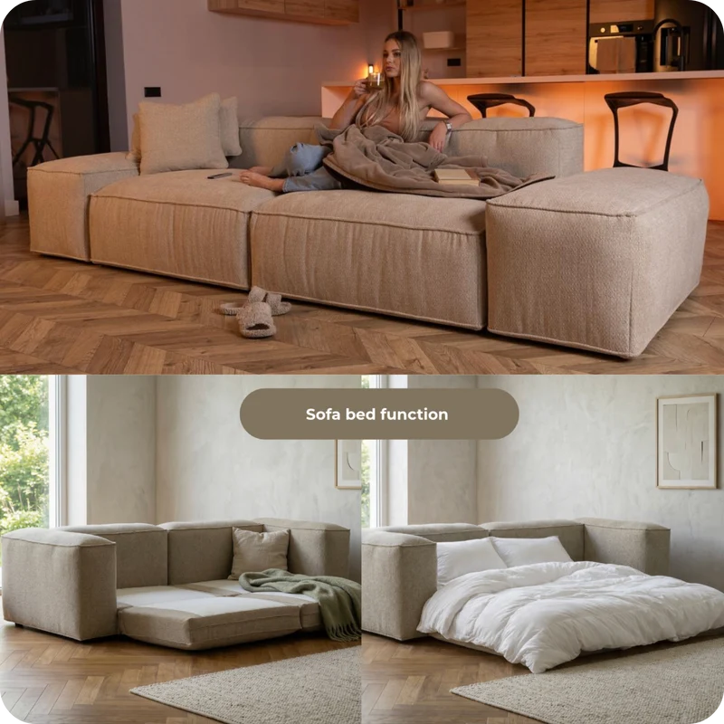 Merlot Modular Sofa 3-Seater Low armrests