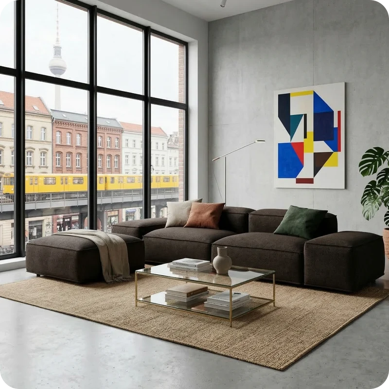 Merlot Modular Sofa 3-Seater Low armrests
