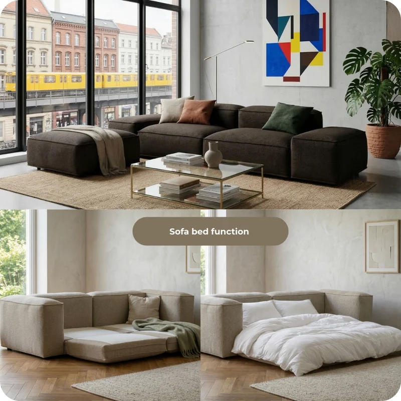 Merlot Modular Sofa 3-Seater Low armrests
