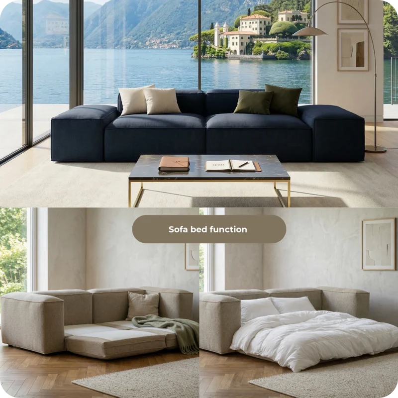 Merlot Modular Sofa 3-Seater Low armrests
